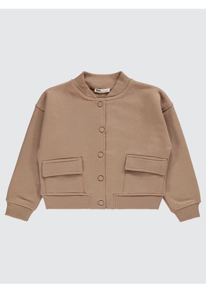 Kız Çocuk Hırka 10-13 Yaş Açık Tarçın