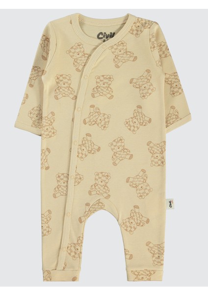 Kız Bebek 2'li Patiksiz Tulum 3-9 Ay Kahve modelleri