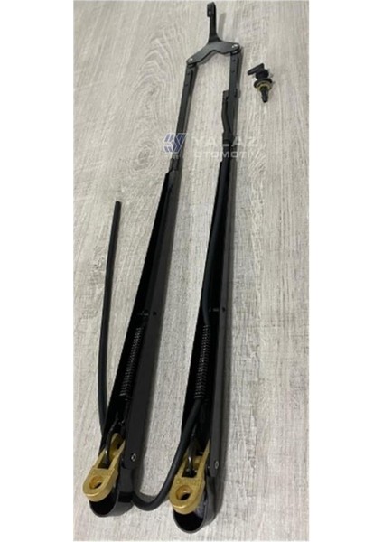 Silecek Kolu Çiftli Ana Kol+Yardımcı Kol Grubu (Kancalı-Braketli-Fıskiyeli) (Konik Freze) 500 mm