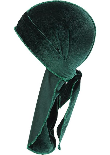 Moda Kadife Uzun Kuyruk Headwrap Beanie Green (Yurt Dışından)