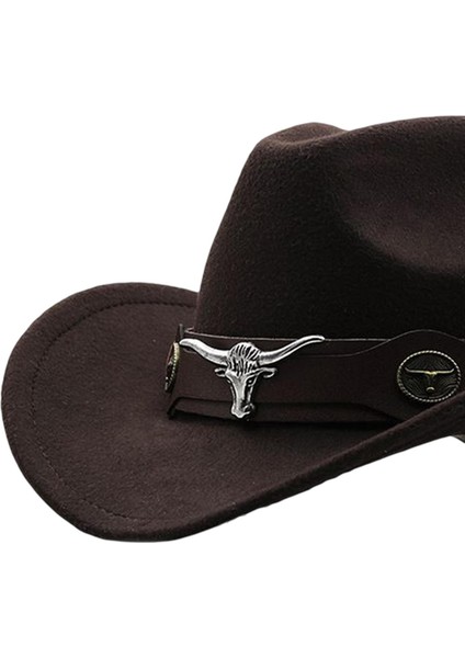 Cowgirl Şapkası Nefes Alabaş Günlük Kovboy Şapkası Kadın Erkekler Kısa Kahve (Yurt Dışından) fiyatları
