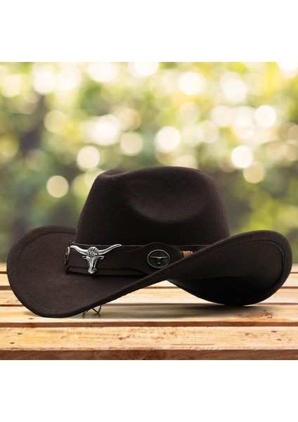 Cowgirl Şapkası Nefes Alabaş Günlük Kovboy Şapkası Kadın Erkekler Kısa Kahve (Yurt Dışından) modelleri