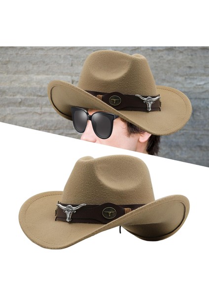 Cowgirl Şapkası Nefes Alabilir Koşu Kovboy Şapkası Kadınlar Için Erkekler Kısa Geziler Deve Deve (Yurt Dışından)