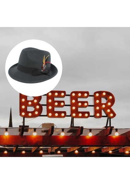 Panama Caz Ş Kısa Kenarlı In Fotoğraf Sahne Güneş Şı Fötr Ş Gri (Yurt Dışından) indirimleri