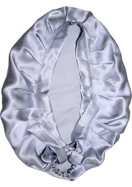 Kadın Uyku Şı Wrap Saç Bonnet Atkılar Ş Simli Gri (Yurt Dışından)