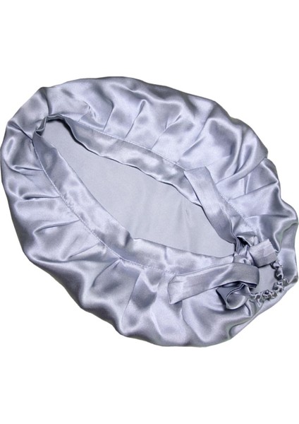 Kadın Uyku Şı Wrap Saç Bonnet Atkılar Ş Simli Gri (Yurt Dışından)