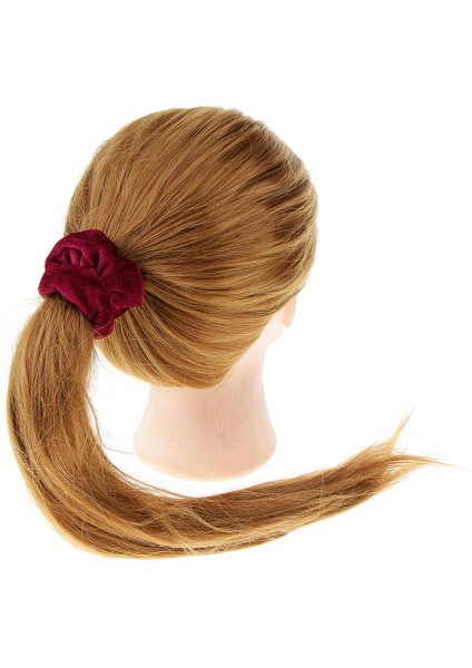 5'li Kadife Scrunchies Aksesuar Bordo (Yurt Dışından)