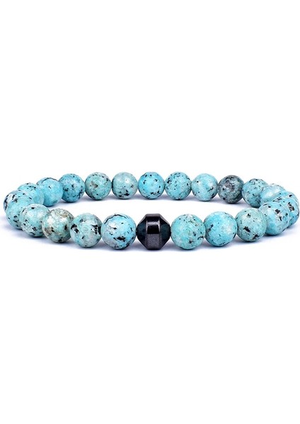 10 mm Tarzı No.25 Boyutu Ulsera Hombre Silindir Hematit Bilezikler Erkekler Için Klasik Doğa Taş Boncuk Bileklik ve Bilezikler Homme Yoga Takı Pulsera (Yurt Dışından)