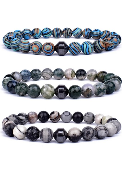 10 mm Tarzı No.25 Boyutu Ulsera Hombre Silindir Hematit Bilezikler Erkekler Için Klasik Doğa Taş Boncuk Bileklik ve Bilezikler Homme Yoga Takı Pulsera (Yurt Dışından)