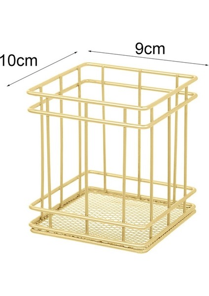 Metal Demir Kalemlik - Altın, Ofis ve Makyaj Fırça Düzenleyici (Yurt Dışından)