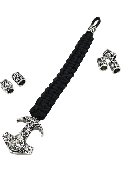21CM Tarzı Uruz Odin Raven Vikingos Thor Çekiç Mjolnir Triskele Trinity Vikingo Erkekler Bilezik Vegvisir Pusula Valknut Runes Boncuk Takı (Yurt Dışından) fırsatları