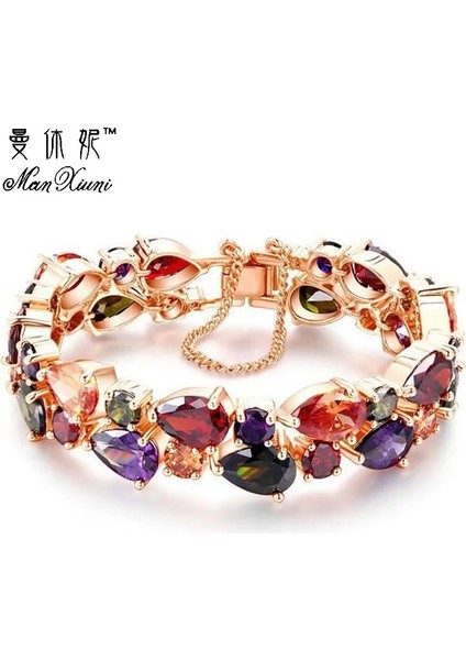 15CM Manxiuni Kadınlar Için En Li Bilezik Pulseira Noiva Feminina Altın Pileli Temizle Kübik Zirkon Bilezik Bilezik Gelin Hediyesi (Yurt Dışından) fiyatları