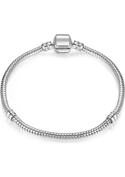 21CM Tarzı A-003 Yexcodes Yüksek Li Gümüş Kaplama Yılan Zincir Charm Bilezik Fit Orijinal Erkekler ve Kadınlar Boncuk Güzel Bilezik Takı Hediye (Yurt Dışından)