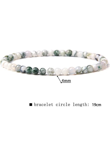 17CM Tarzı Akikler 4mm Yönlü Turmalin Bilezikler Kadın Erkek Doğal Taş Ametistler Zirkon Kuvars Streç Halat Reiki Takı Bohemia Pulsera (Yurt Dışından)