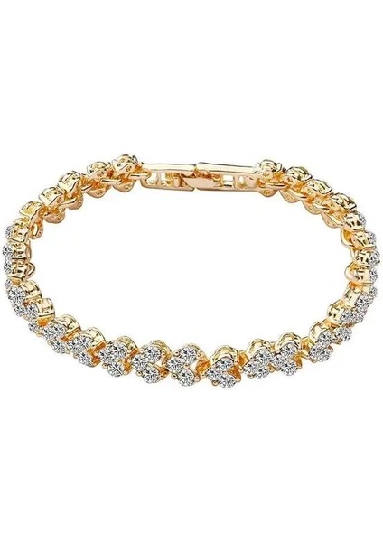 Kristal Bilezik Kübik Zirkonya Kristal Bilezik Kadın Erkek Için Bling Buzlu Out Tenis Bilezik Homme Düğün Takı Moda Aksesuarları Hediye (Yurt Dışından)