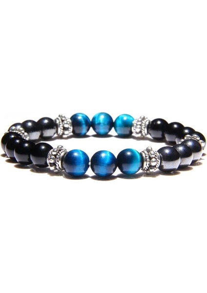 19CM Tarzı Mavi Çinko Kaplama Doğal Taş Bilezikler Erkek Kadın Bilezikler Kaplan Gözü Boncuk Braslet Adam Kadınlar Için El Yapımı Rahat Takı Hommes Bijoux (Yurt Dışından) fiyatları