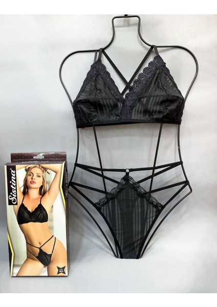 Siyah Bralet Sütyen Takım - B863 - Beden S/m 13