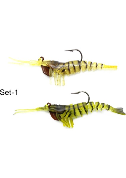 Magic Shrimp 2li Set 3D Silikon Karides 50MM 3.7gr Suni Yem fiyatları