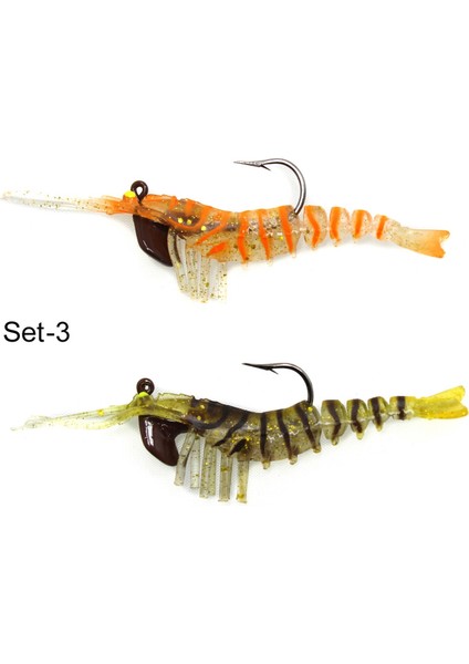 Magic Shrimp 2li Set 3D Silikon Karides 50MM 3.7gr Suni Yem fırsatları