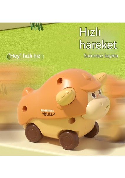 Çocuk Karikatür Eğitici Oyuncak Araba Basın Arabası (Yurt Dışından)