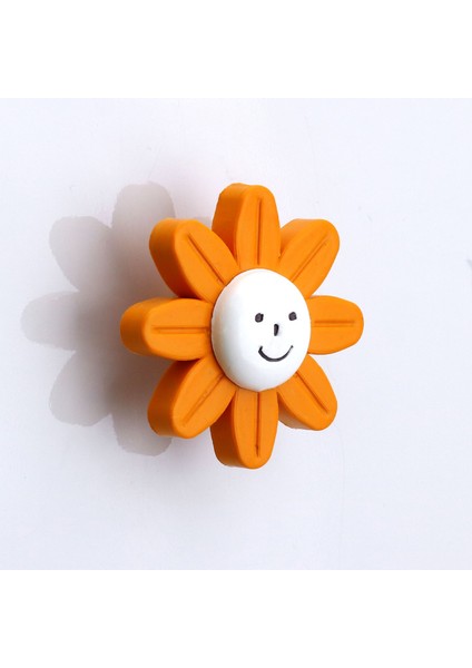 Plastik Papatya Kulp 10 Adet Turuncu Mobilya Çoçuk Odası Kız Erkek Dolap Kapak Kulpu Çekmece Kulbu fırsatları