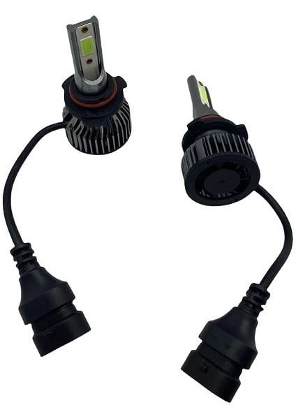 12V-24V Hb4 9006 Cob LED Xenon Far Ampul Seti 10.000K 8000 Lümen (Buz Mavi)