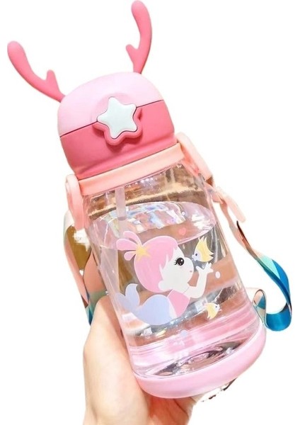 600Ml Sevimli Desen Geçirimsiz Su Şişesi (Yurt Dışından)