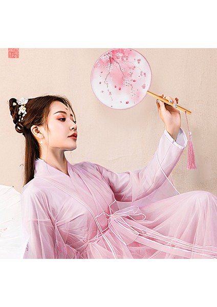 Antik Tarz Yarı Geçirgen Yuvarlak Fan, Çocuk Fanı, Kızın Cheongsam Dans Fanı, Yaz Çin Tarzı Antik Kostüm Sarayı Yuvarlak Fan (Yurt Dışından) fırsatları