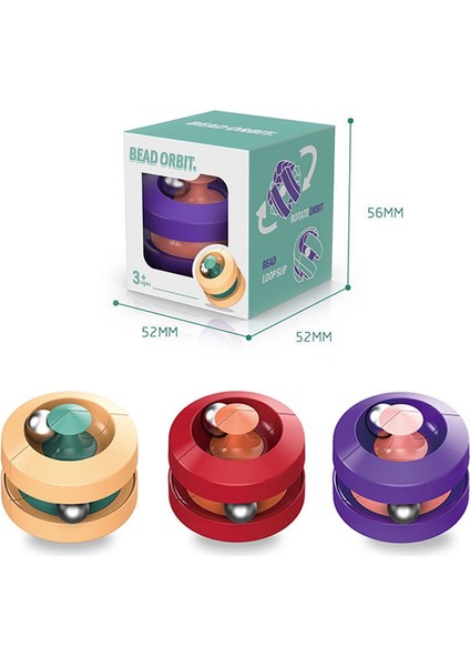 Yaratıcı Top Parçası Gyro Parmak Ucu Metal Bilyeler Dönen Parmak Rubik Küpü (Yurt Dışından)