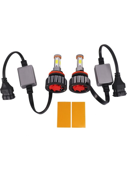 2 Adet V18 4 Yüz 8000LM Far 60W 3 Çeşit Işık Değiştirildi H11 (Yurt Dışından)