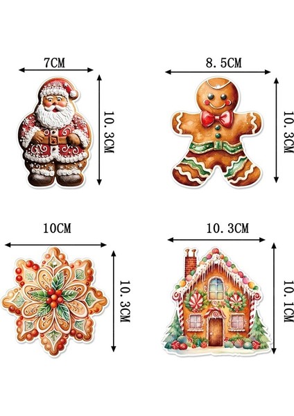Noel Partisi Dekorasyon Kolye Zencefilli Kurabiye Adam Teması Noel Partisi El Yapımı Dıy Süslemeleri (12 Adet) (Yurt Dışından) modelleri