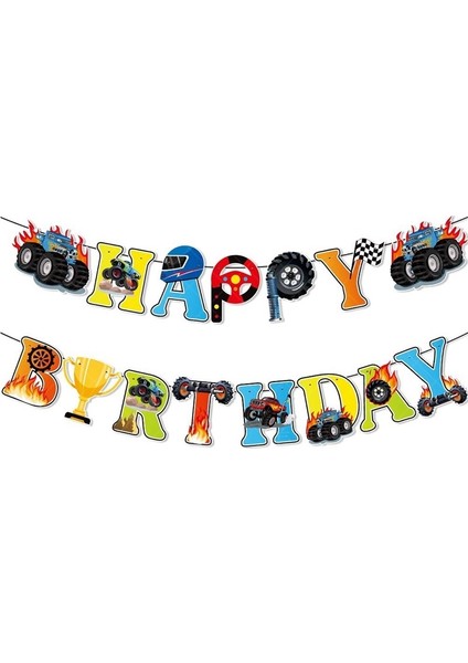 Doğum Günü Partisi Dekorasyonu Arazi Aracı Doğum Günü Cazibesi Canavar Kamyon Spiral El Yapımı Dıy Charm (9'lu Paket) (Yurt Dışından) modelleri