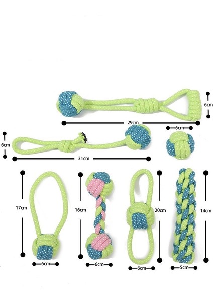 Köpek Oyuncağı Pamuk Düğüm Oyuncak Isırmaya Dayanıklı, Aşınmaya Dayanıklı Can Sıkıntı Giderici Interaktif Eğitim Köpek Oyuncağı (3'lü Paket) (Yurt Dışından)