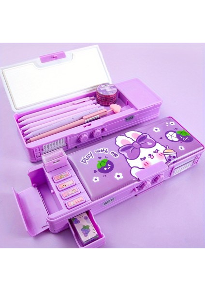 Multifonksiyonel Karikatür Tasarımlı Akıllı Şifreli Çift Katmanlı Kalem Çantası, Kalemlik (Yurt Dışından) fiyatları