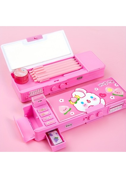 Multifonksiyonel Karikatür Tasarımlı Akıllı Şifreli Çift Katmanlı Kalem Çantası, Kalemlik (Yurt Dışından) fırsatları