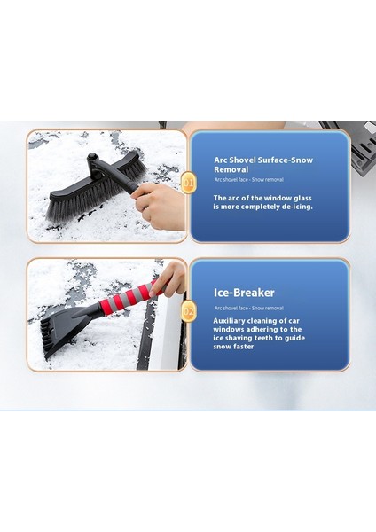 Çok Fonksiyonlu Buz Çözücü Kürek Kar Kazıyıcı Kar Küreme Fırçası (Yurt Dışından) fırsatları