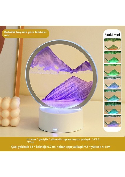 Dekoratif Bataklık Masa Lambası Oturma Odası Ofis Kum Saati Süsler 3D Gece Lambası Yaratıcı Hediye (Yurt Dışından)