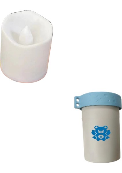 .. Mum Işığı Noel Gece Lambası Mini LED Simülasyon Tealight Parti Atmosfer Işığı Doğum Günü Balmumu (Yurt Dışından)