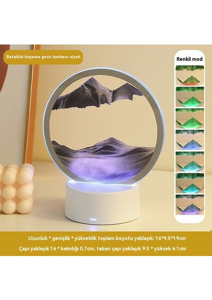 Dekoratif Bataklık Masa Lambası Oturma Odası Ofis Kum Saati Süsler 3D Gece Lambası Yaratıcı Hediye (Yurt Dışından)