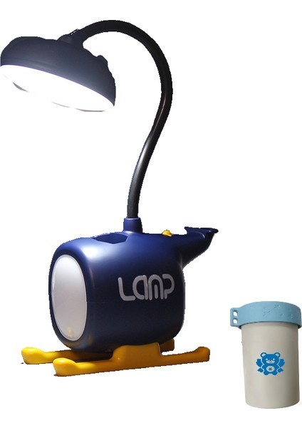 Uçak Şekilli Şarj Edilebilir Masa Lambası, Okuma ve Öğrenme Göz Koruması Masa Lambası ve Gece Lambası (Yurt Dışından)