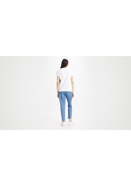 Logo Baskılı Bisiklet Yaka % 100 Pamuk Regular Fit T Shirt Kadın T Shirt A2086