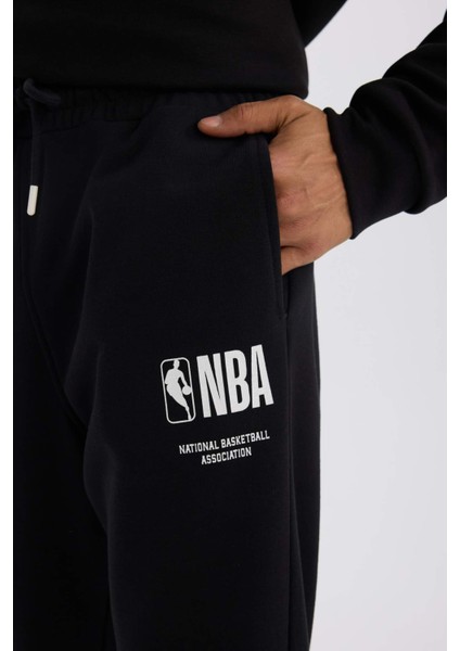 Fit NBA Wordmark Kalın Jogger Eşofman Altı Standart Fit Cepli Lastikli Paça D6576AX25SP indirimleri