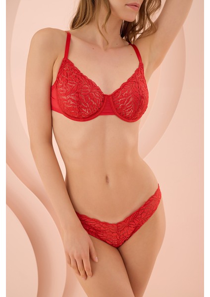 Kırmızı Parma Balkonet Tek Sütyen fiyatları