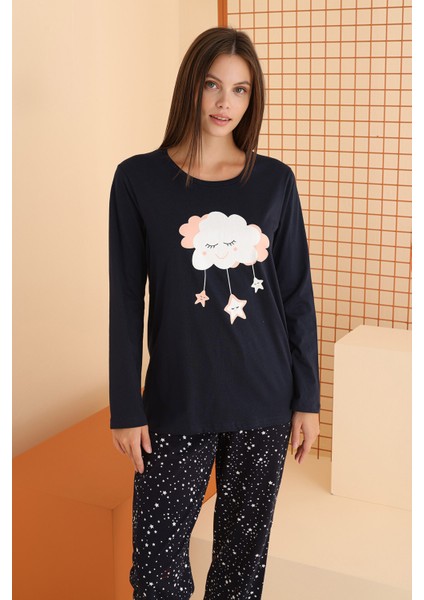 Lacivert Cloud Pijama Takımı