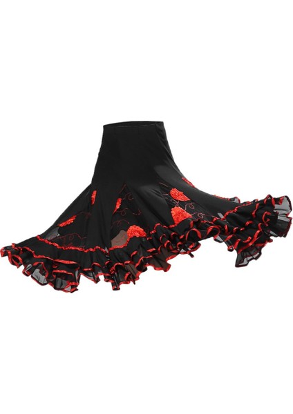 Kadınlar Için Dansı Eteği - Dansı Kostümü, Kırmızı (Yurt Dışından)