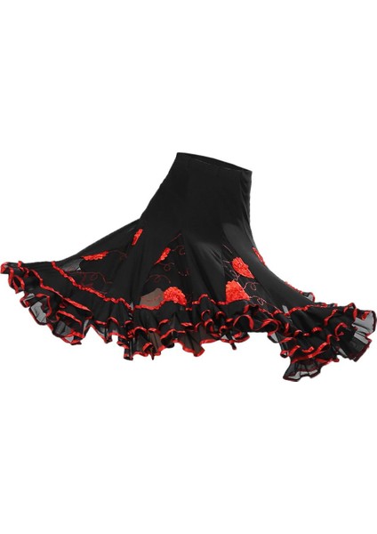 Kadınlar Için Dansı Eteği - Dansı Kostümü, Kırmızı (Yurt Dışından)