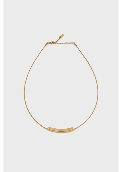 Çelik Choker Kolye - Gold