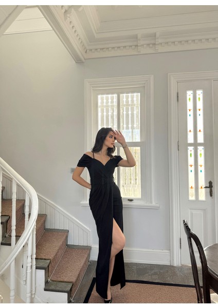 Destina Düşük Omuz Ip Askı Yırtmaçlı Abiye modelleri