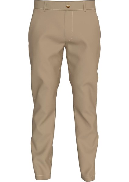 Erkek Tapered Chino Pantolon - Bej