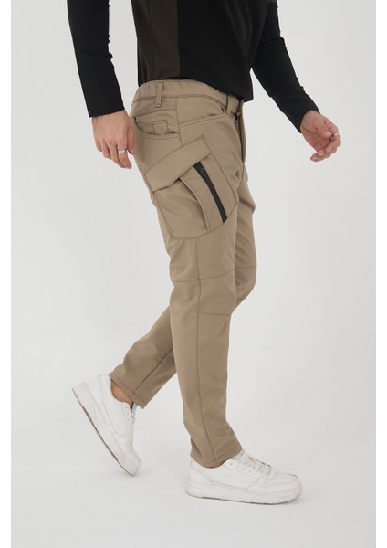 CAMP594 Outdoor Softshell Su Ve Rüzgara içi Polarlı Kışlık Erkek Taktik Pantolon